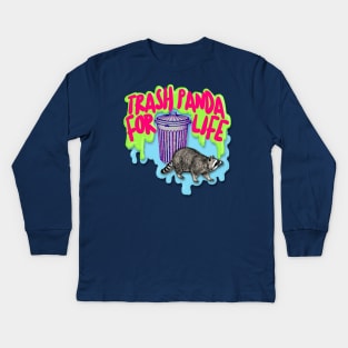 Trash Panda For Life Kids Long Sleeve T-Shirt